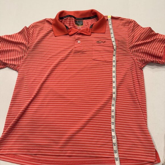 Greg Norman x Tasso Elba Red Stripe PlayDry Golf Polo – Size L - Picture 4 of 4